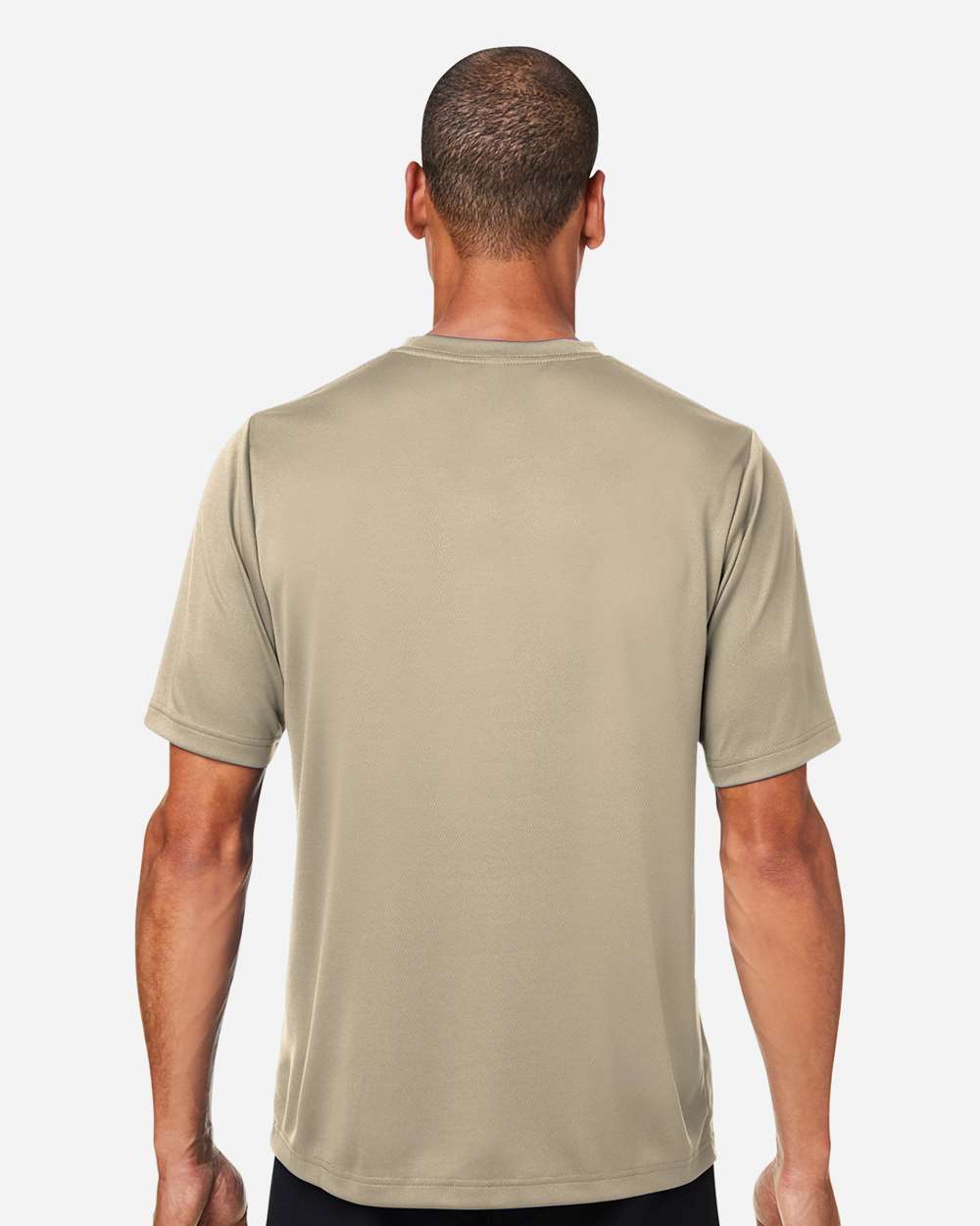 Men's Zone Performance Mesh T-Shirt - OnModelBack - B686D9112 - Desert Khaki