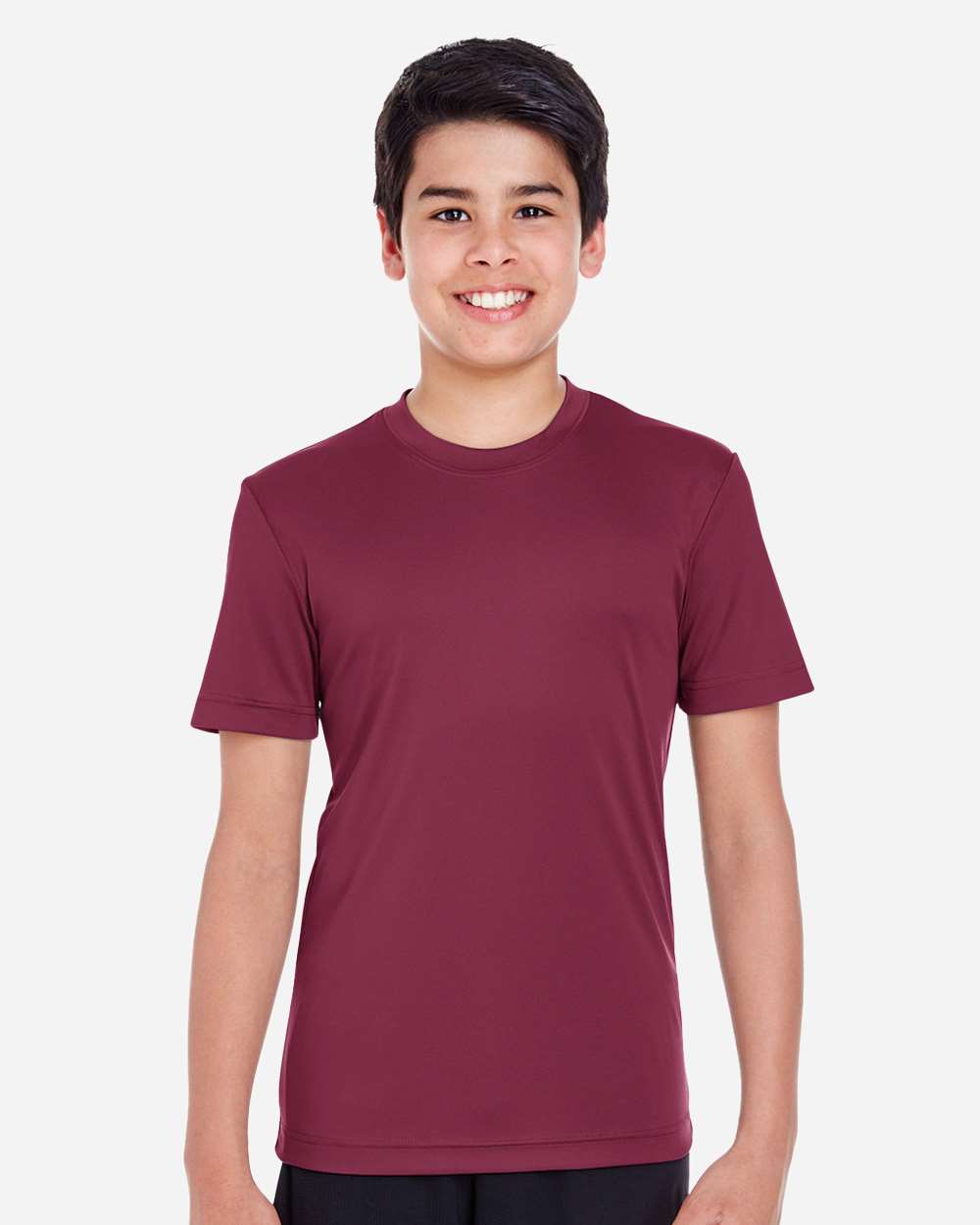 Youth Zone Performance T-Shirt - OnModelFront - B683D9532 - Sport Dark Maroon