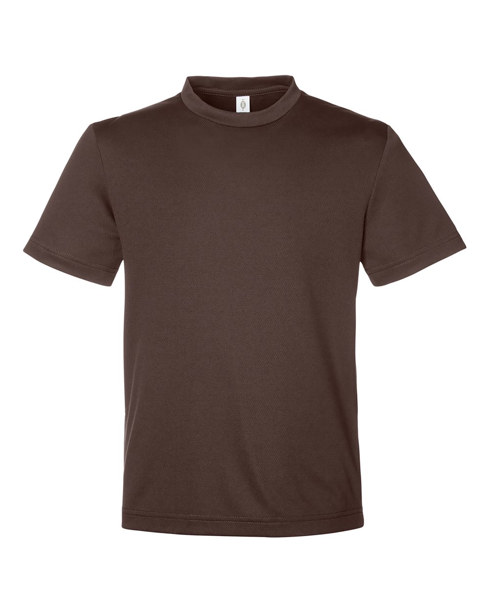 Youth Zone Performance Mesh T-Shirt - Front - B688D9052 - Sport Dark Brown