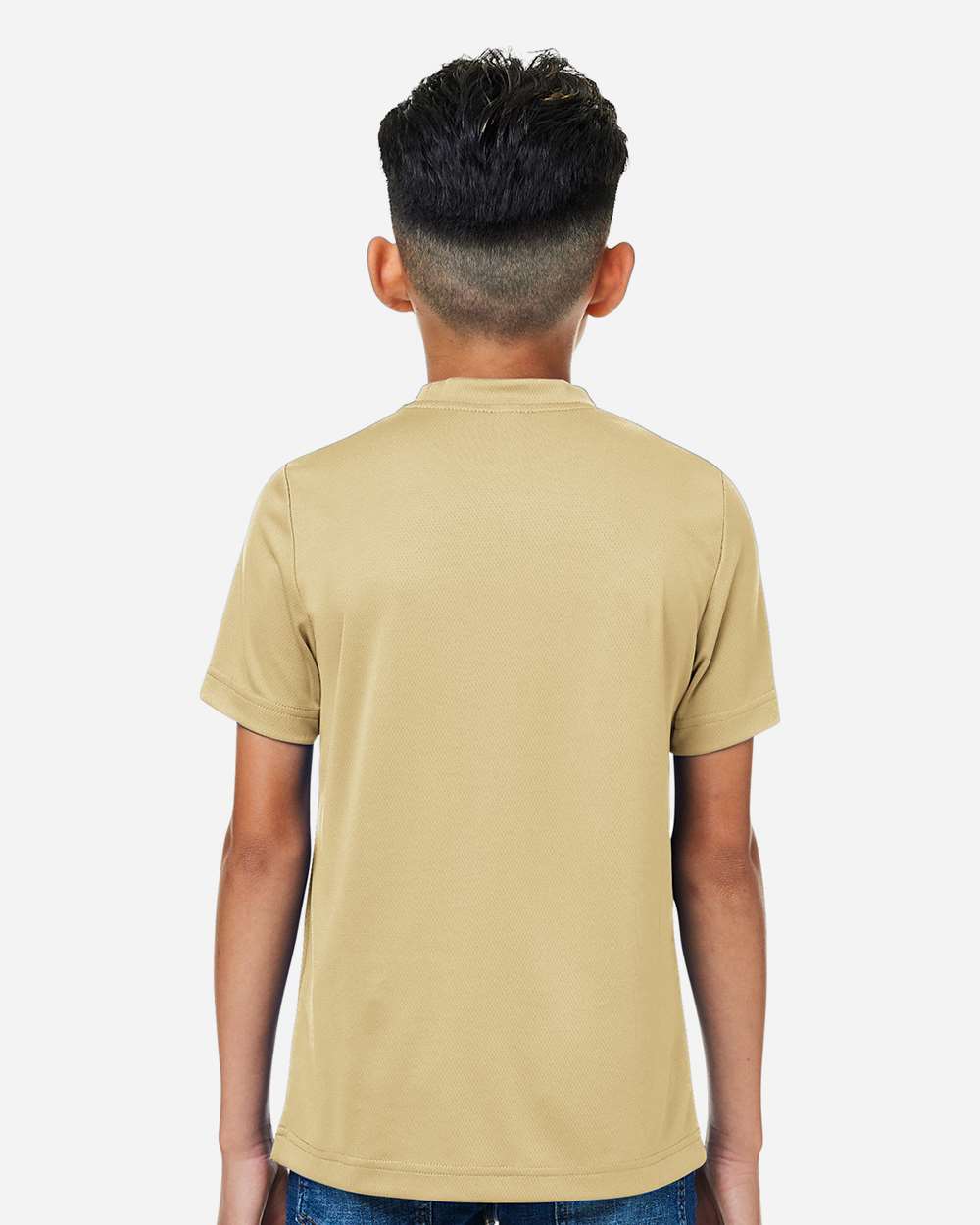 Youth Zone Performance Mesh T-Shirt - OnModelBack - B688D9152 - Sport Vegas Gold