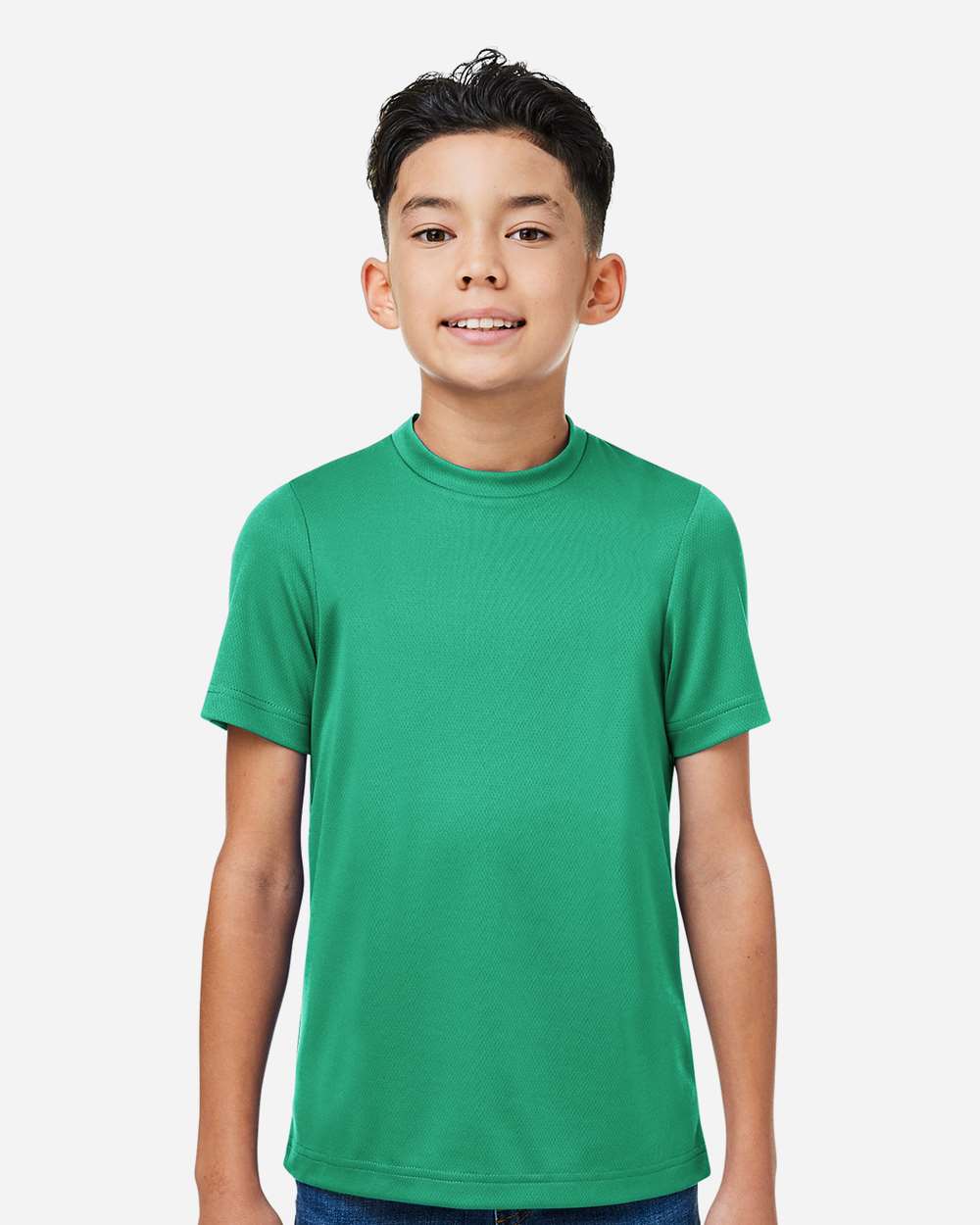 Youth Zone Performance Mesh T-Shirt - OnModelFront - B688D9602 - Sport Kelly