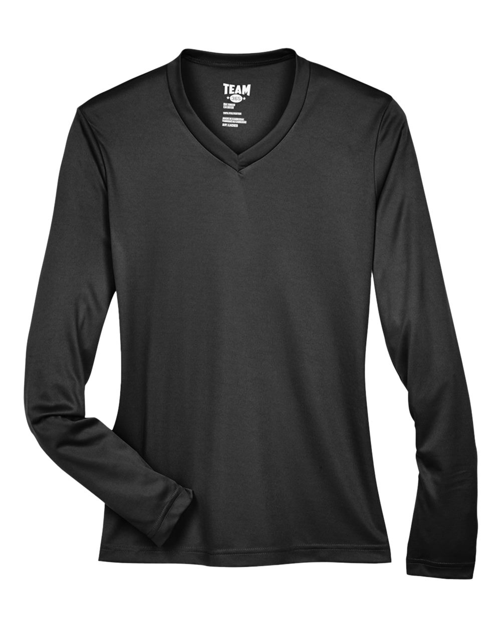 Women's Zone Performance Long Sleeve T-Shirt - Front - B681D9502 - Black