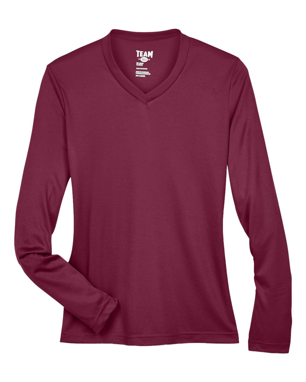 Women's Zone Performance Long Sleeve T-Shirt - Front - B681D9532 - Sport Maroon