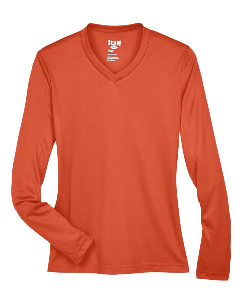 Women's Zone Performance Long Sleeve T-Shirt - Front - B681D9662 - Sport Orange