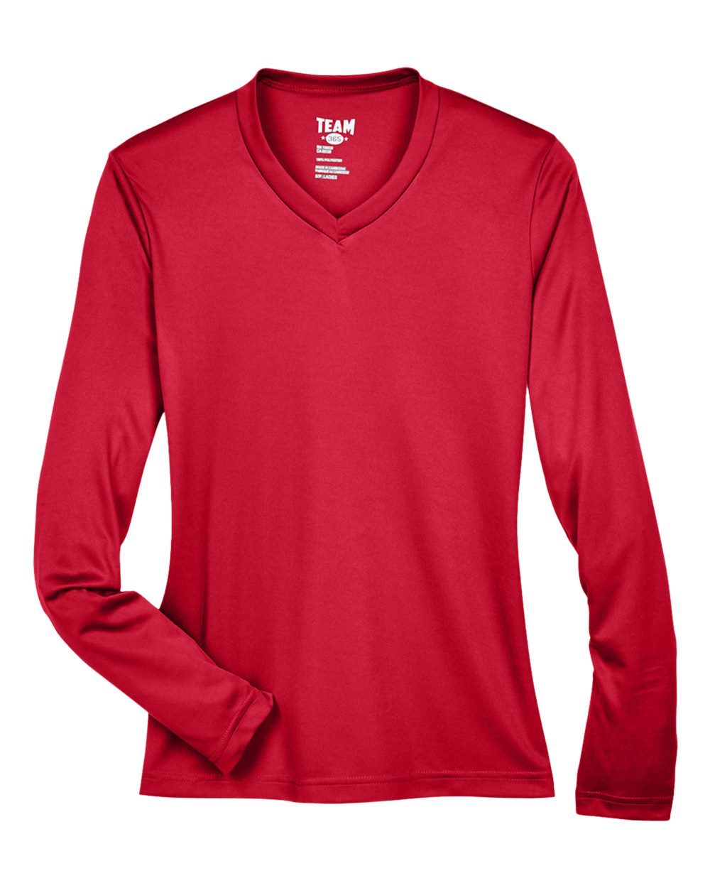 Women's Zone Performance Long Sleeve T-Shirt - Front - B681D9702 - Sport Red
