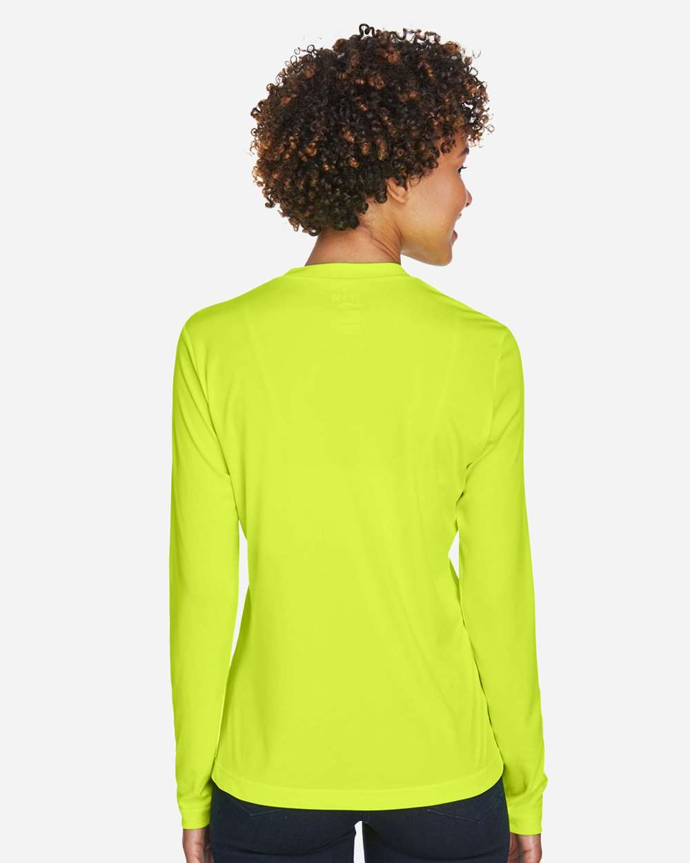 Women's Zone Performance Long Sleeve T-Shirt - OnModelBack - B681D9172 - Safety Yellow