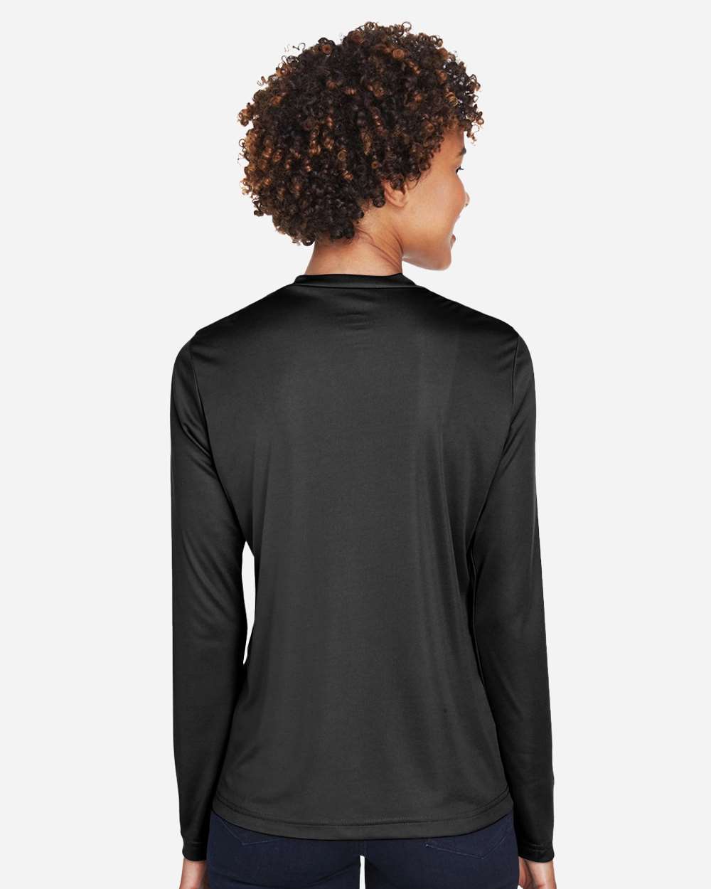 Women's Zone Performance Long Sleeve T-Shirt - OnModelBack - B681D9502 - Black