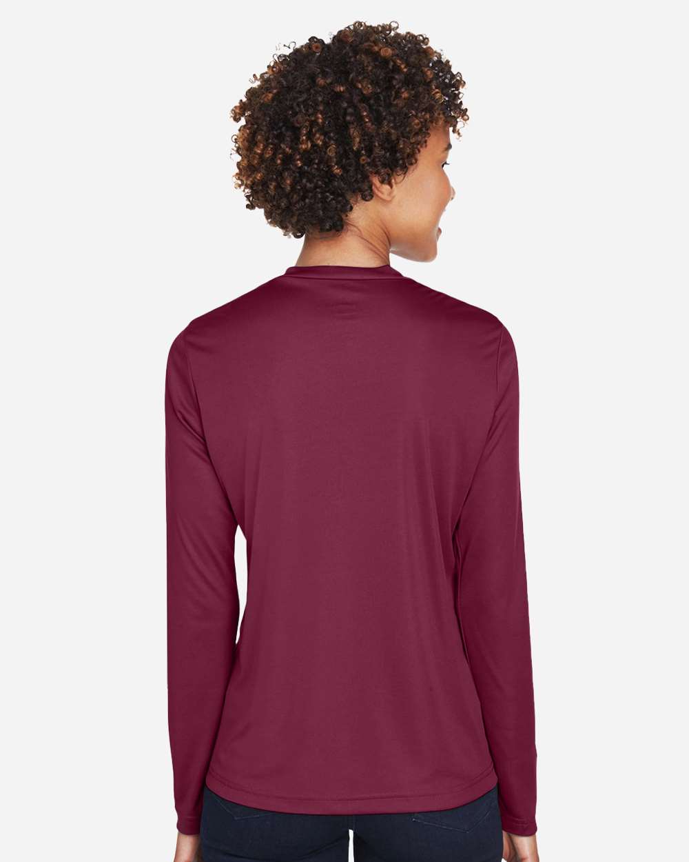 Women's Zone Performance Long Sleeve T-Shirt - OnModelBack - B681D9532 - Sport Maroon