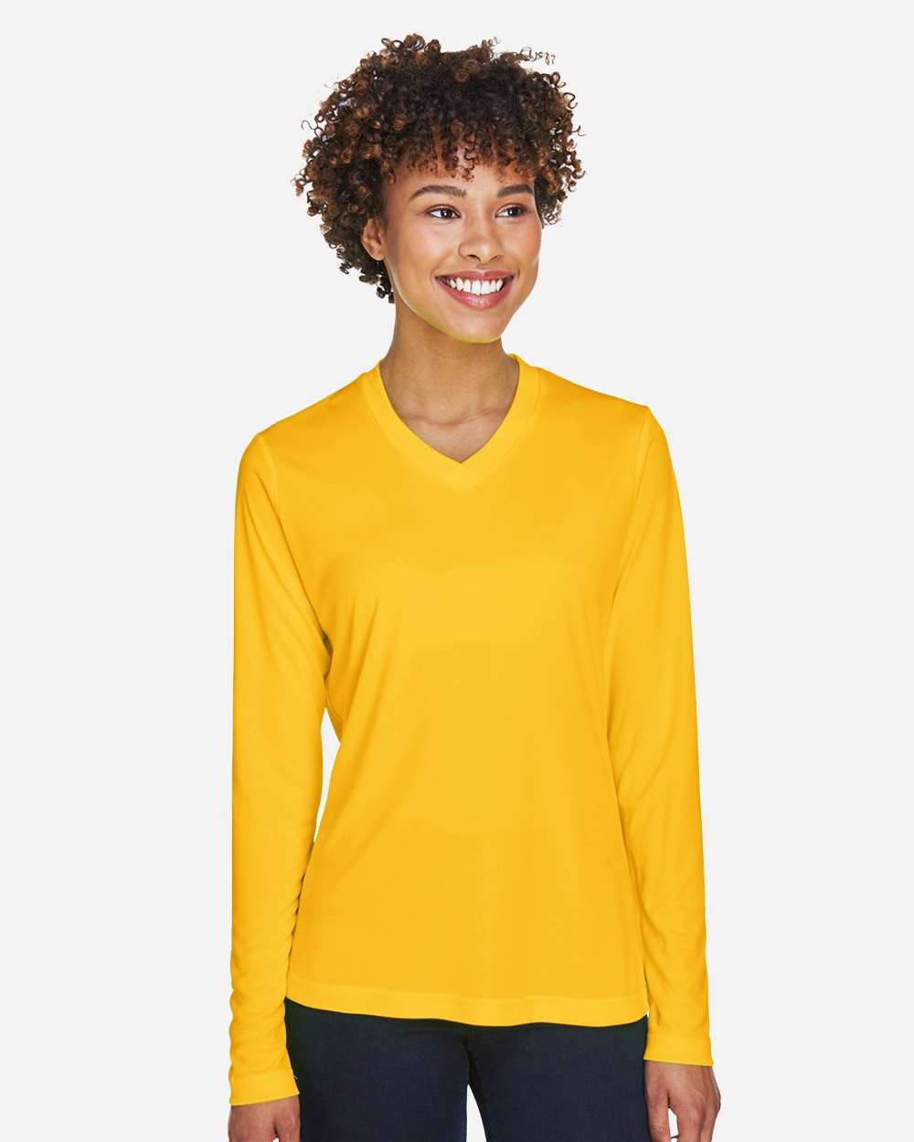 Women's Zone Performance Long Sleeve T-Shirt - OnModelFront - B681D9122 - Sport Athletic Gold