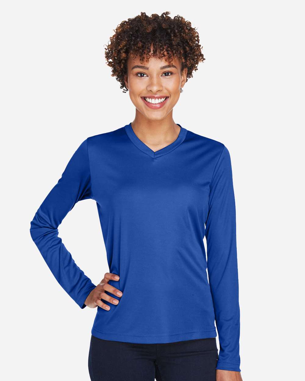 Women's Zone Performance Long Sleeve T-Shirt - OnModelFront - B681D9752 - Sport Royal