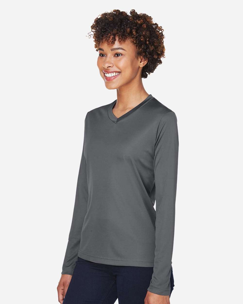Women's Zone Performance Long Sleeve T-Shirt - OnModelSide - B681D9132 - Sport Graphite