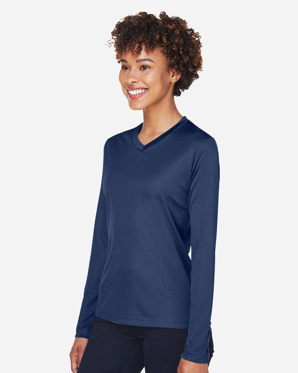 Women's Zone Performance Long Sleeve T-Shirt - OnModelSide - B681D9652 - Sport Dark Navy