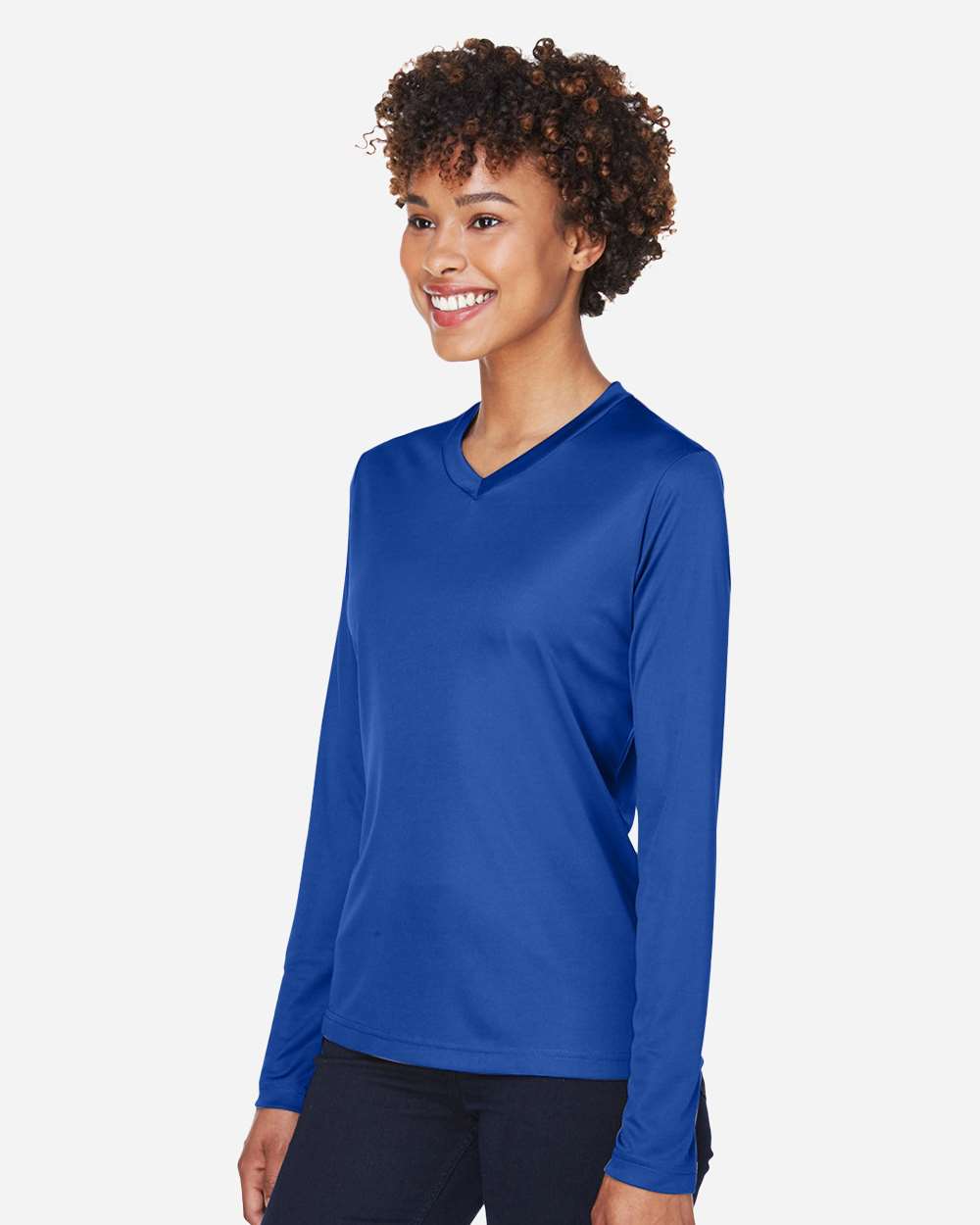 Women's Zone Performance Long Sleeve T-Shirt - OnModelSide - B681D9752 - Sport Royal