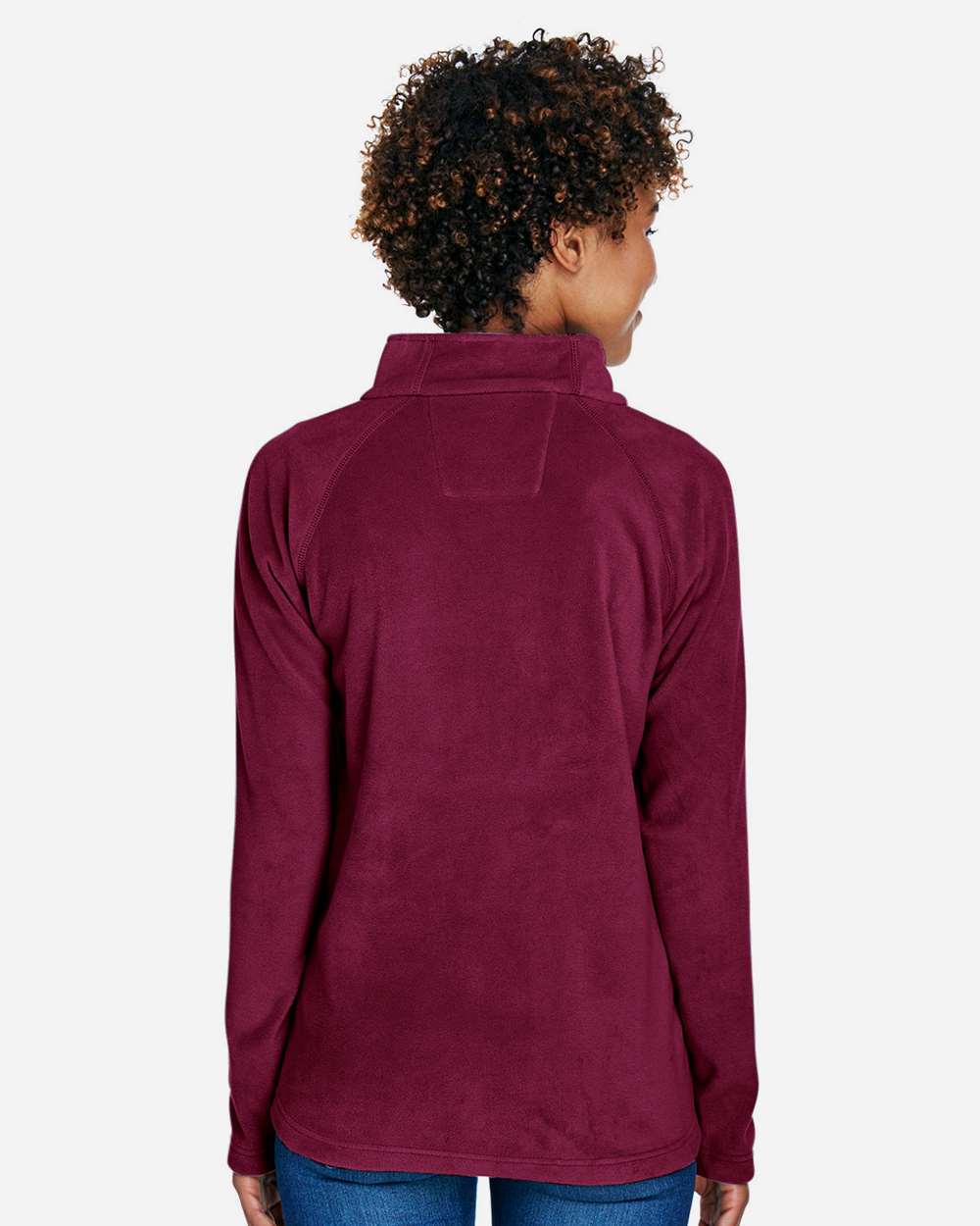 Women's Campus Microfleece Jacket - OnModelBack - B753D9532 - Sport Maroon