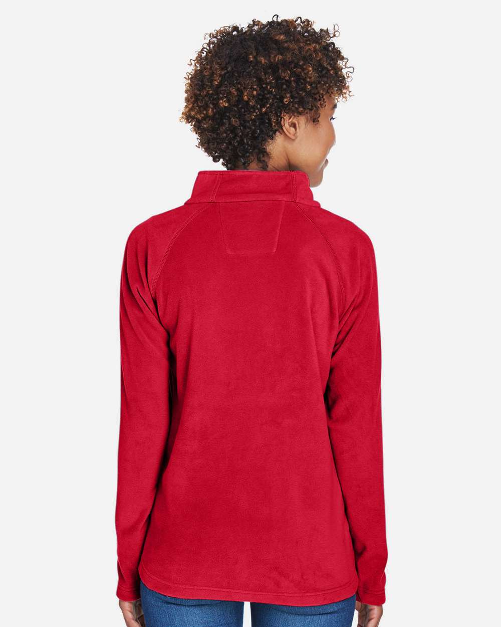 Women's Campus Microfleece Jacket - OnModelBack - B753D9702 - Sport Red