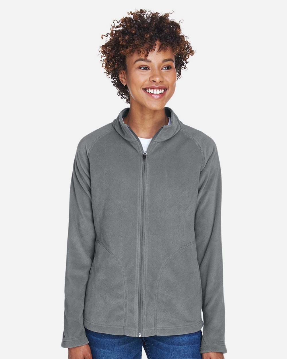Women's Campus Microfleece Jacket - OnModelFront - B753D9132 - Sport Graphite