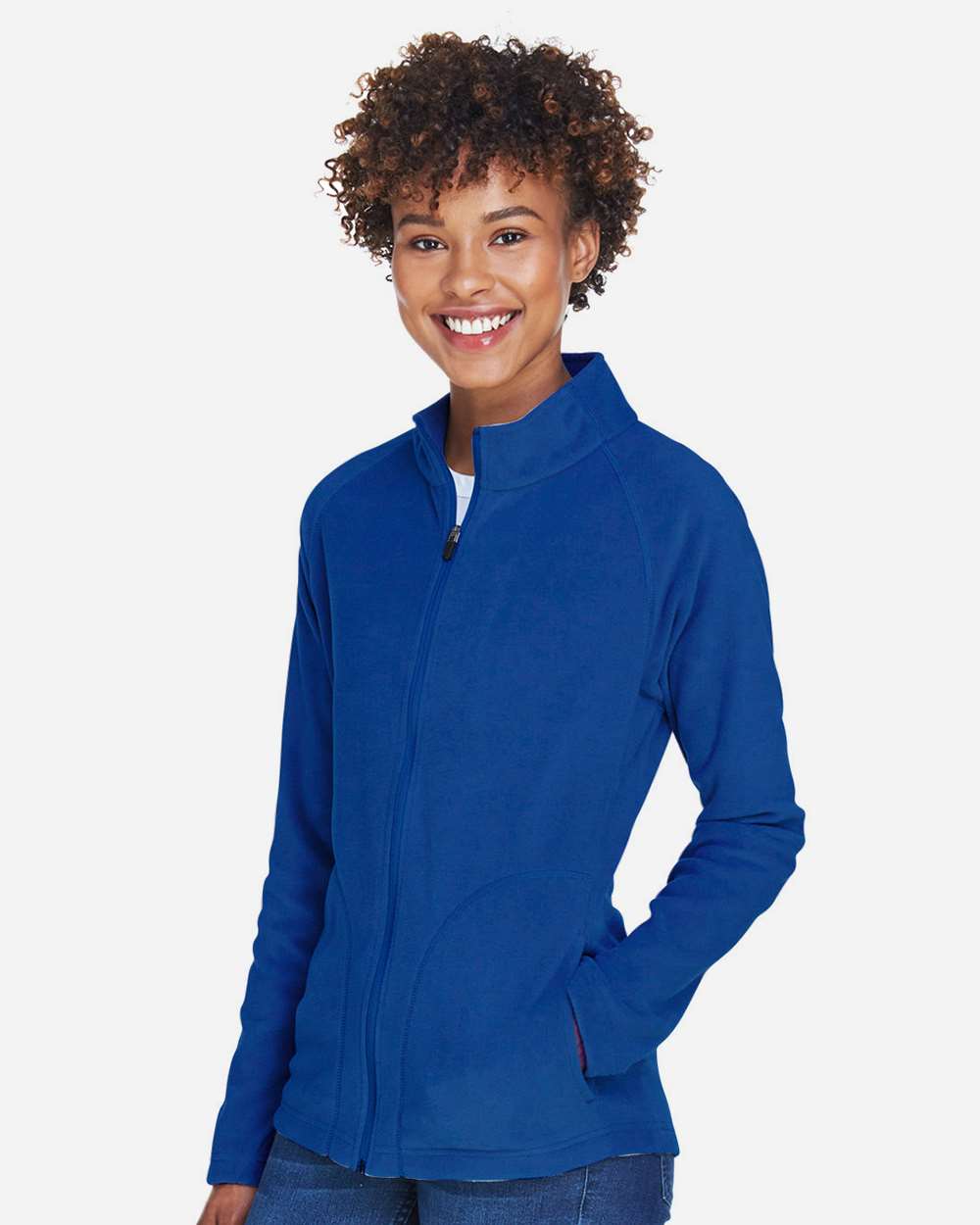 Women's Campus Microfleece Jacket - OnModelSide - B753D9752 - Sport Royal