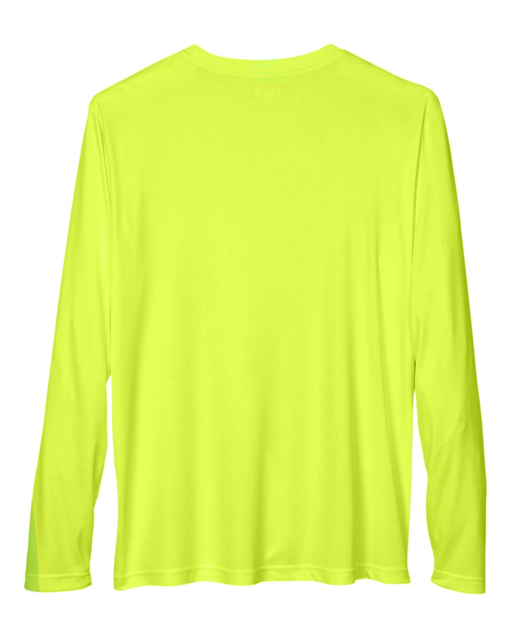 Men's Zone Performance Long Sleeve T-Shirt - Back - B675D9172 - Safety Yellow