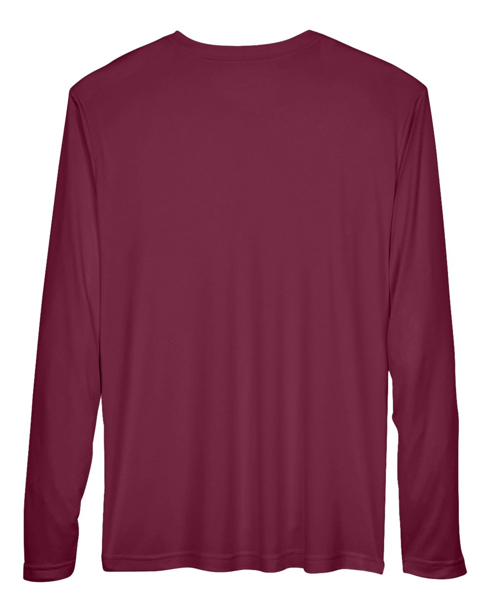 Men's Zone Performance Long Sleeve T-Shirt - Back - B675D9532 - Sport Maroon