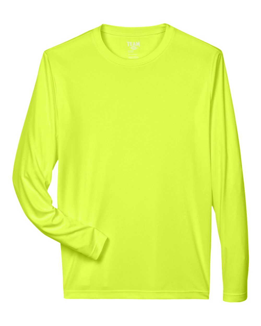 Men's Zone Performance Long Sleeve T-Shirt - Front - B675D9172 - Safety Yellow