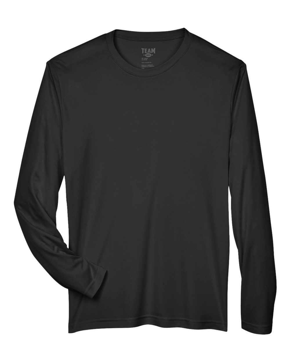 Men's Zone Performance Long Sleeve T-Shirt - Front - B675D9502 - Black