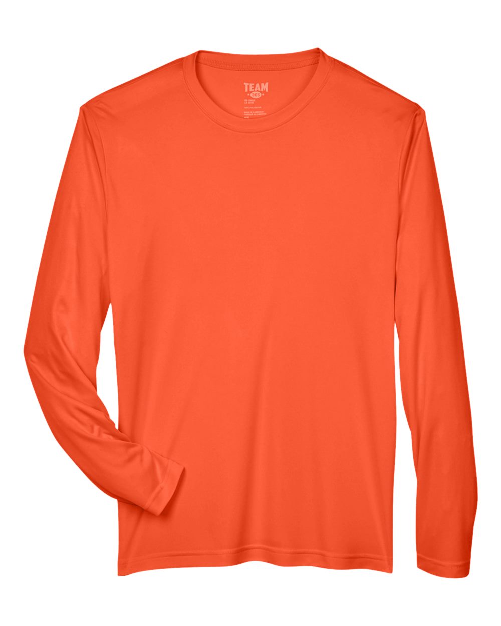 Men's Zone Performance Long Sleeve T-Shirt - Front - B675D9662 - Sport Orange