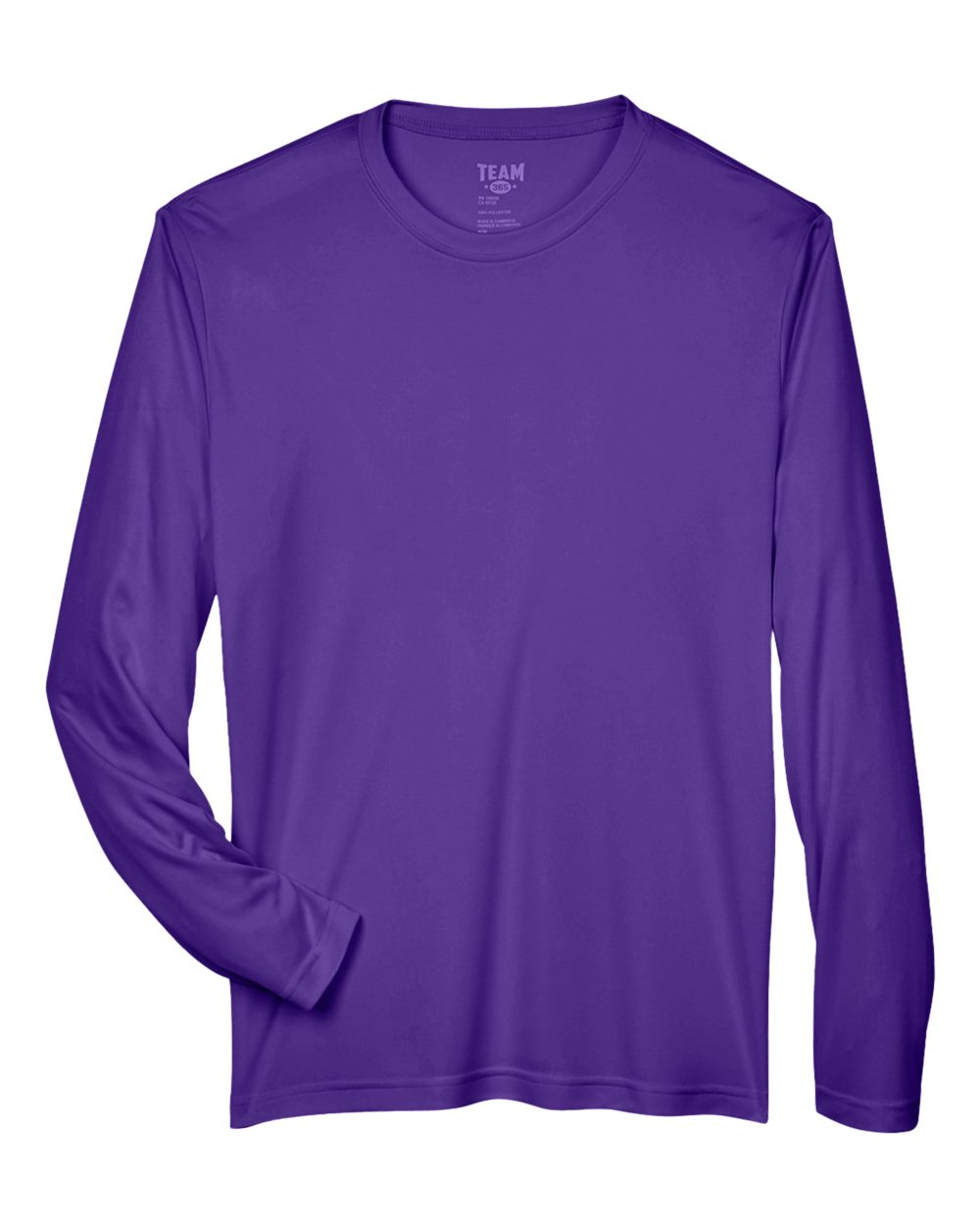 Men's Zone Performance Long Sleeve T-Shirt - Front - B675D9672 - Sport Purple