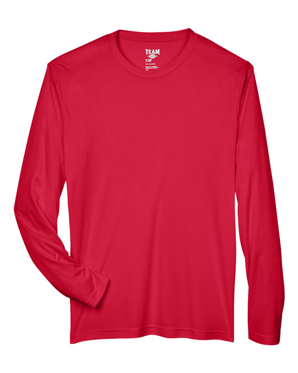 Men's Zone Performance Long Sleeve T-Shirt - Front - B675D9702 - Sport Red