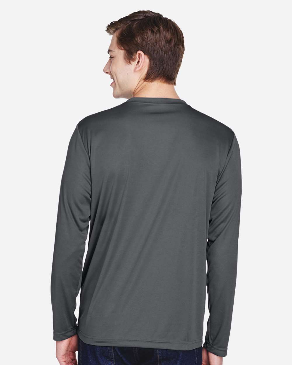 Men's Zone Performance Long Sleeve T-Shirt - OnModelBack - B675D9132 - Sport Graphite