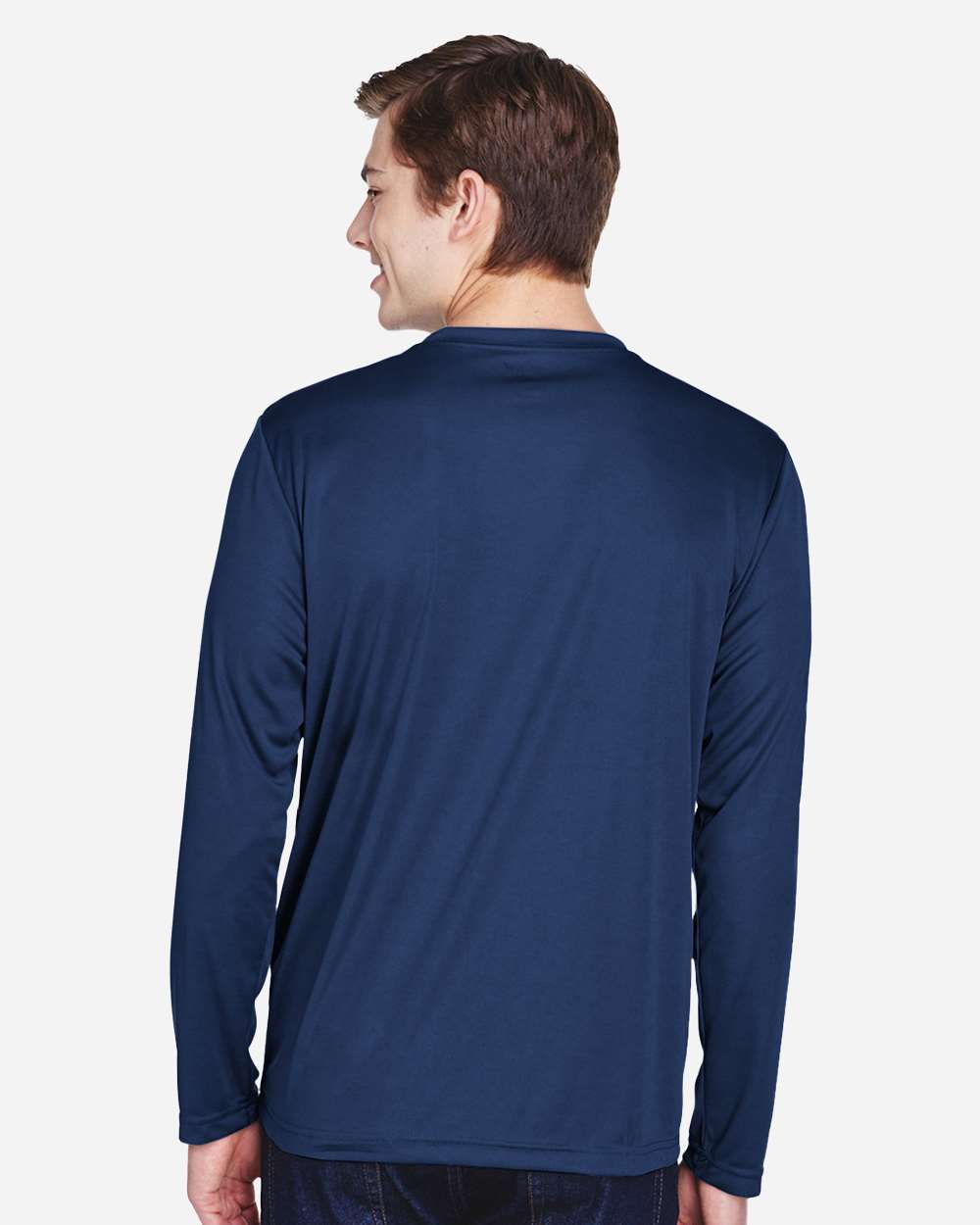 Men's Zone Performance Long Sleeve T-Shirt - OnModelBack - B675D9652 - Sport Dark Navy