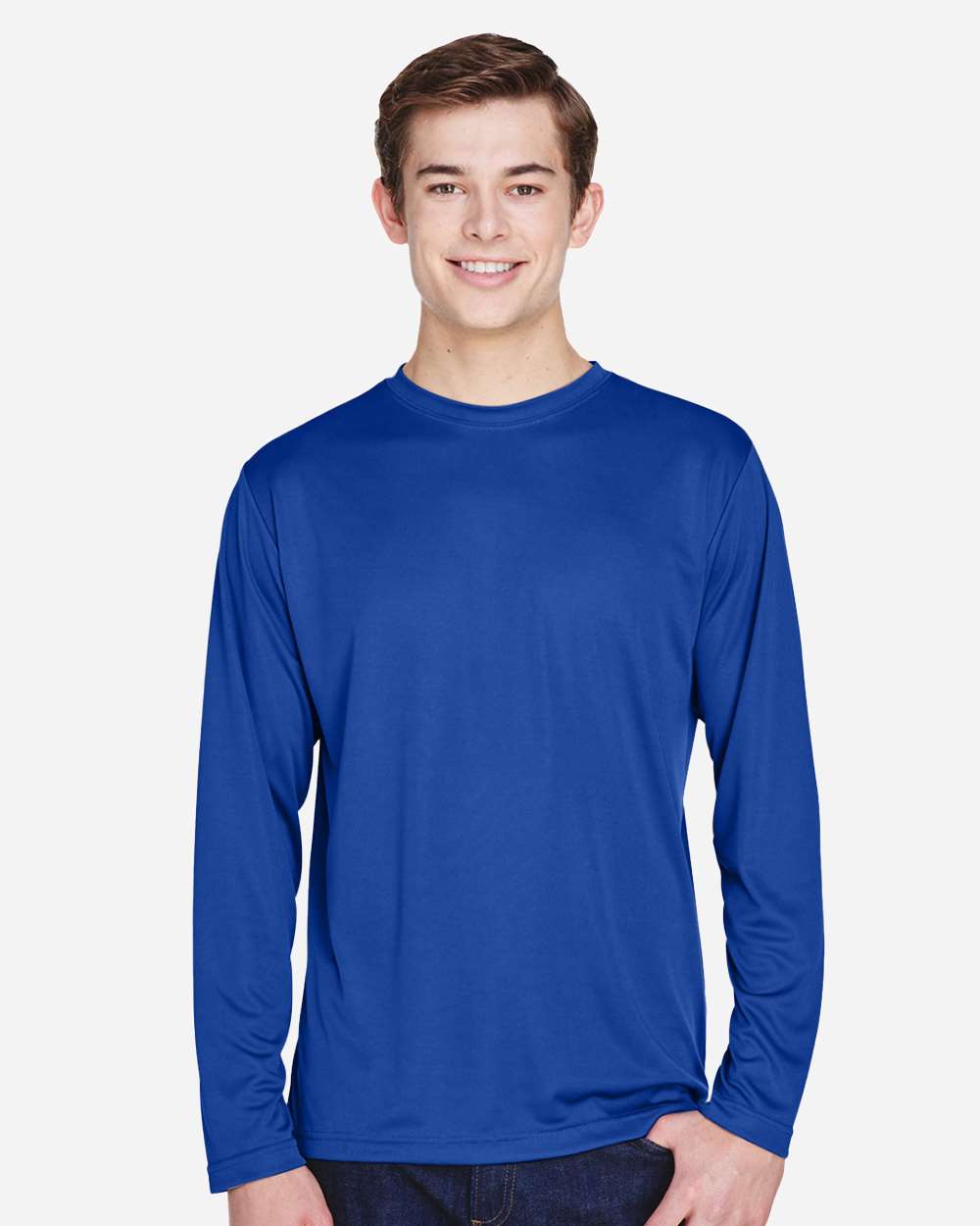Men's Zone Performance Long Sleeve T-Shirt - OnModelFront - B675D9752 - Sport Royal