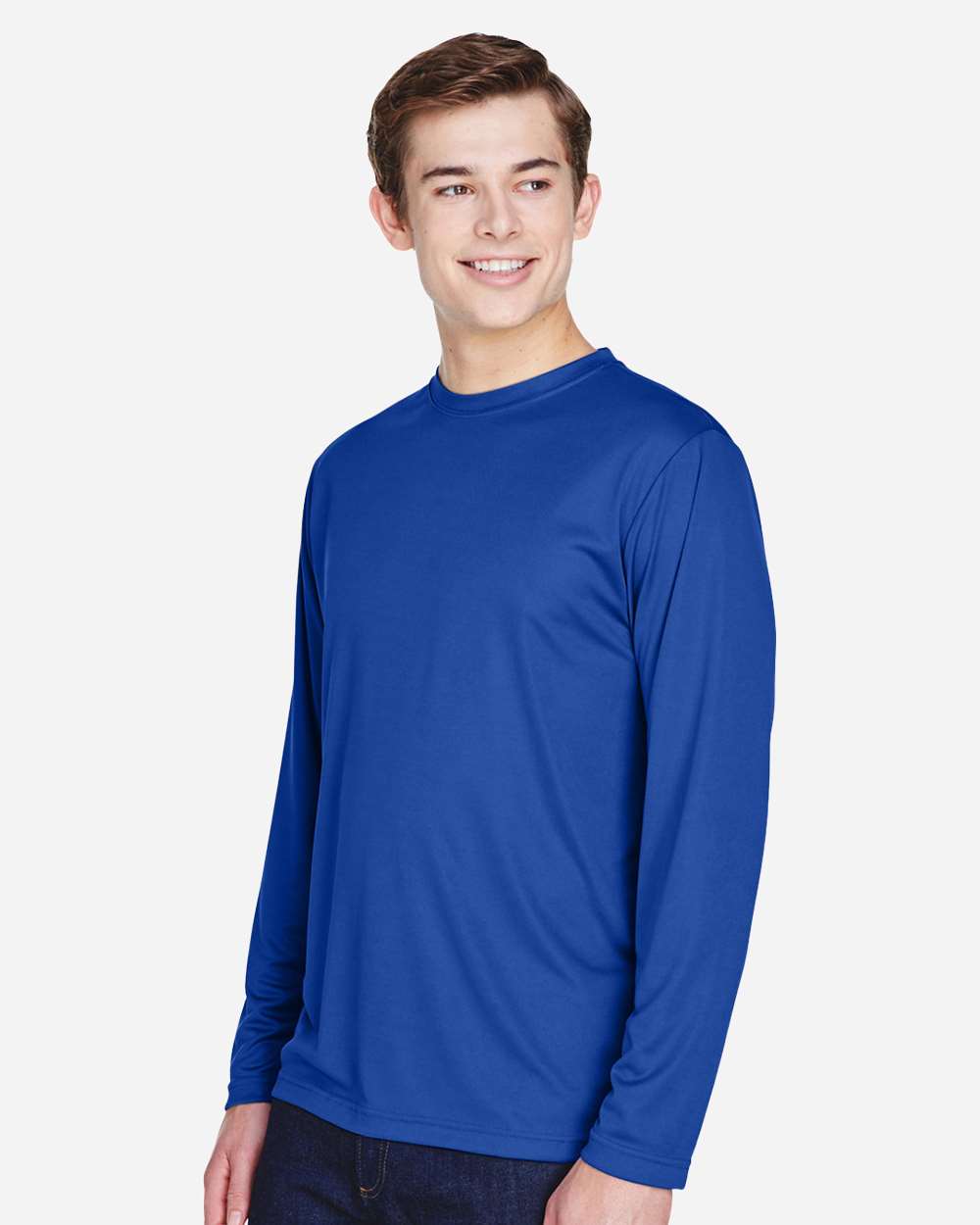 Men's Zone Performance Long Sleeve T-Shirt - OnModelSide - B675D9752 - Sport Royal