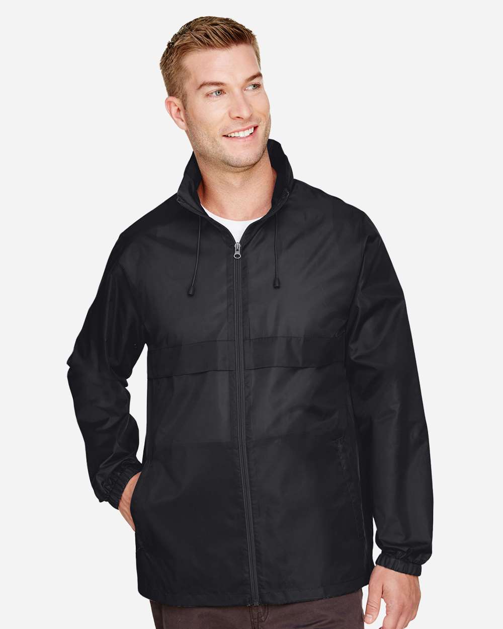Unisex Zone Protect Lightweight Jacket - OnModelFront - B729D9502 - Black
