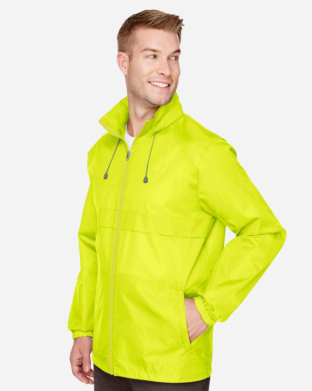 Unisex Zone Protect Lightweight Jacket - OnModelSide - B729D9172 - Safety Yellow
