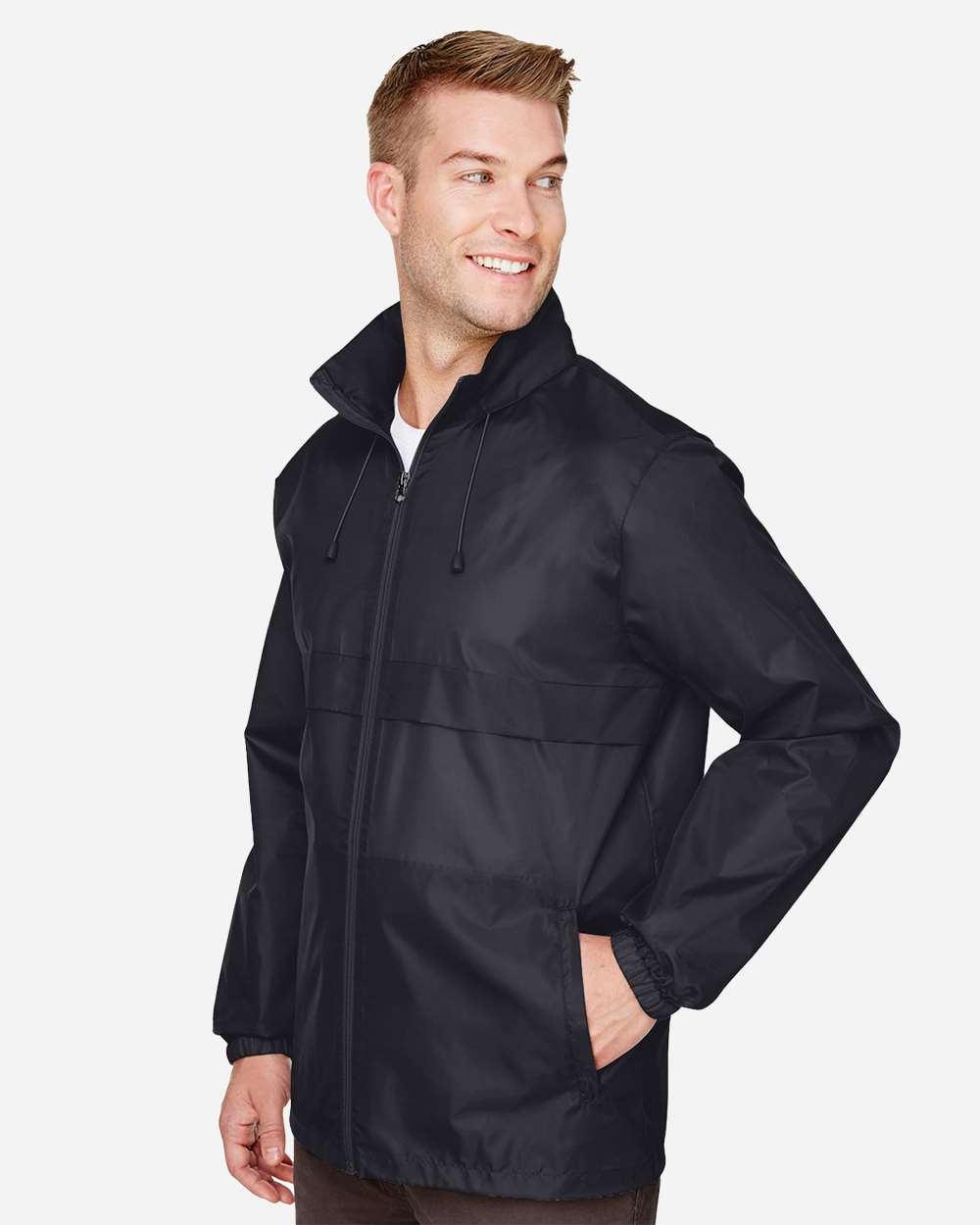 Unisex Zone Protect Lightweight Jacket - OnModelSide - B729D9502 - Black