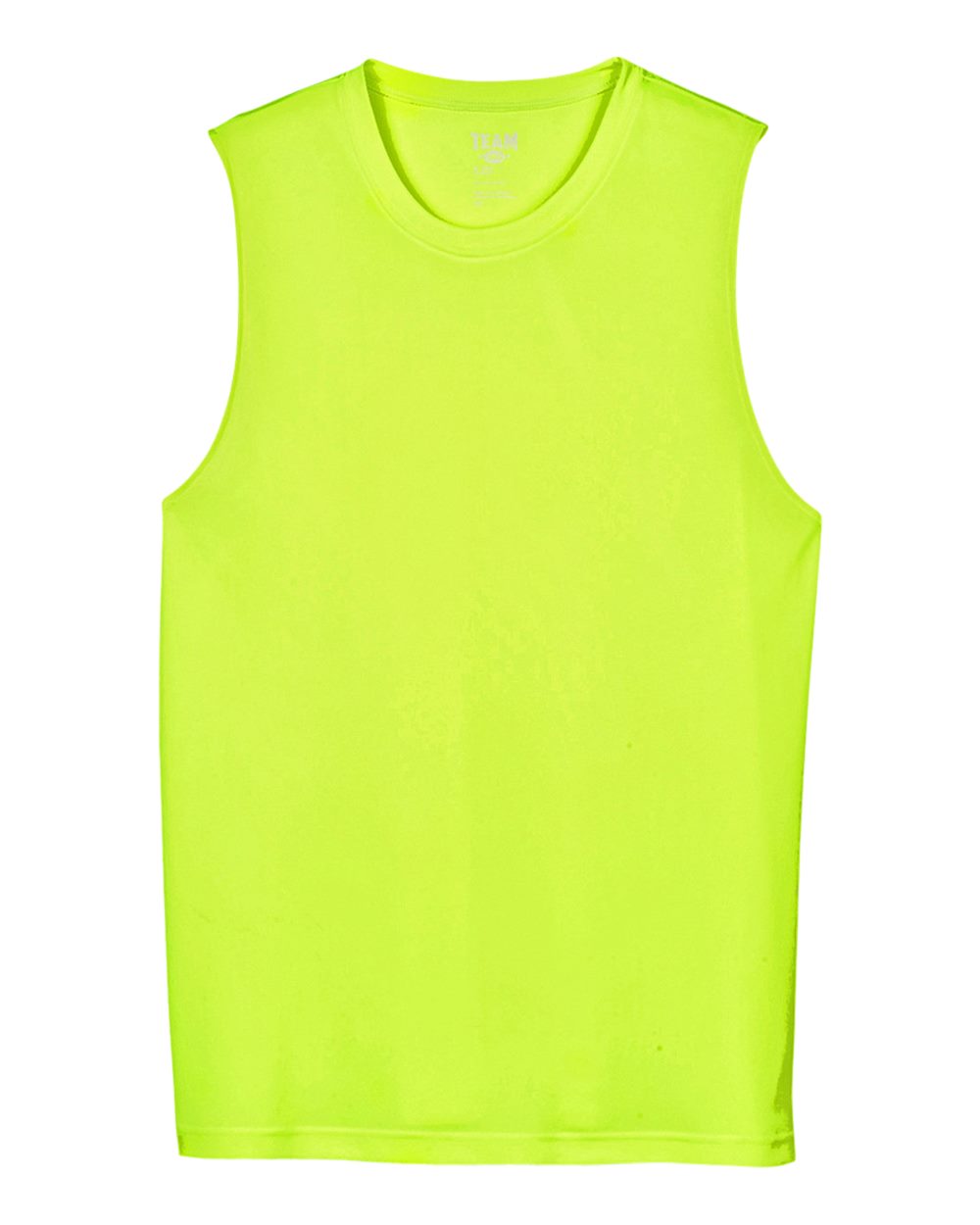 Men's Zone Performance Muscle T-Shirt - Front - B676D9172 - Safety Yellow