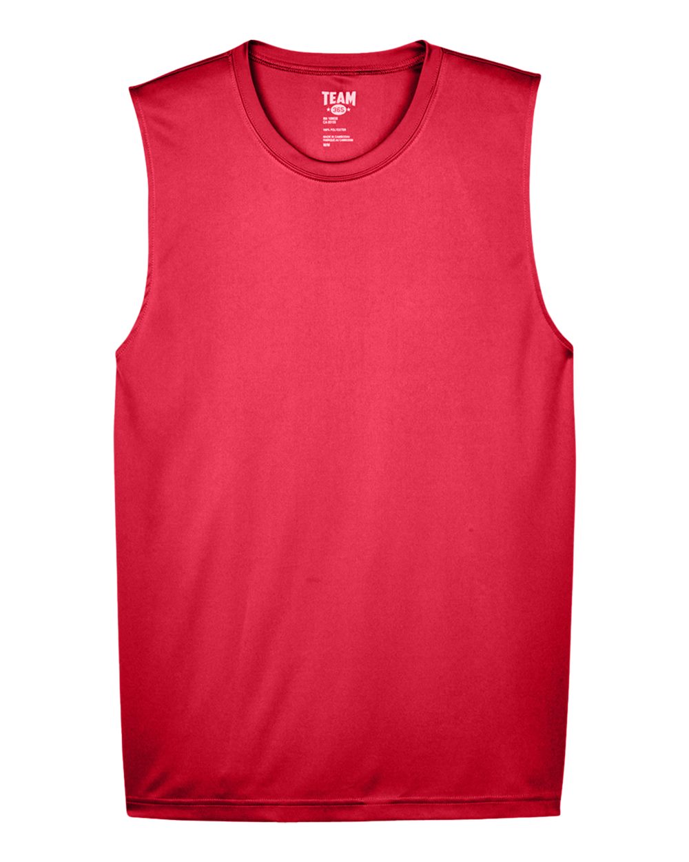 Men's Zone Performance Muscle T-Shirt - Front - B676D9702 - Sport Red