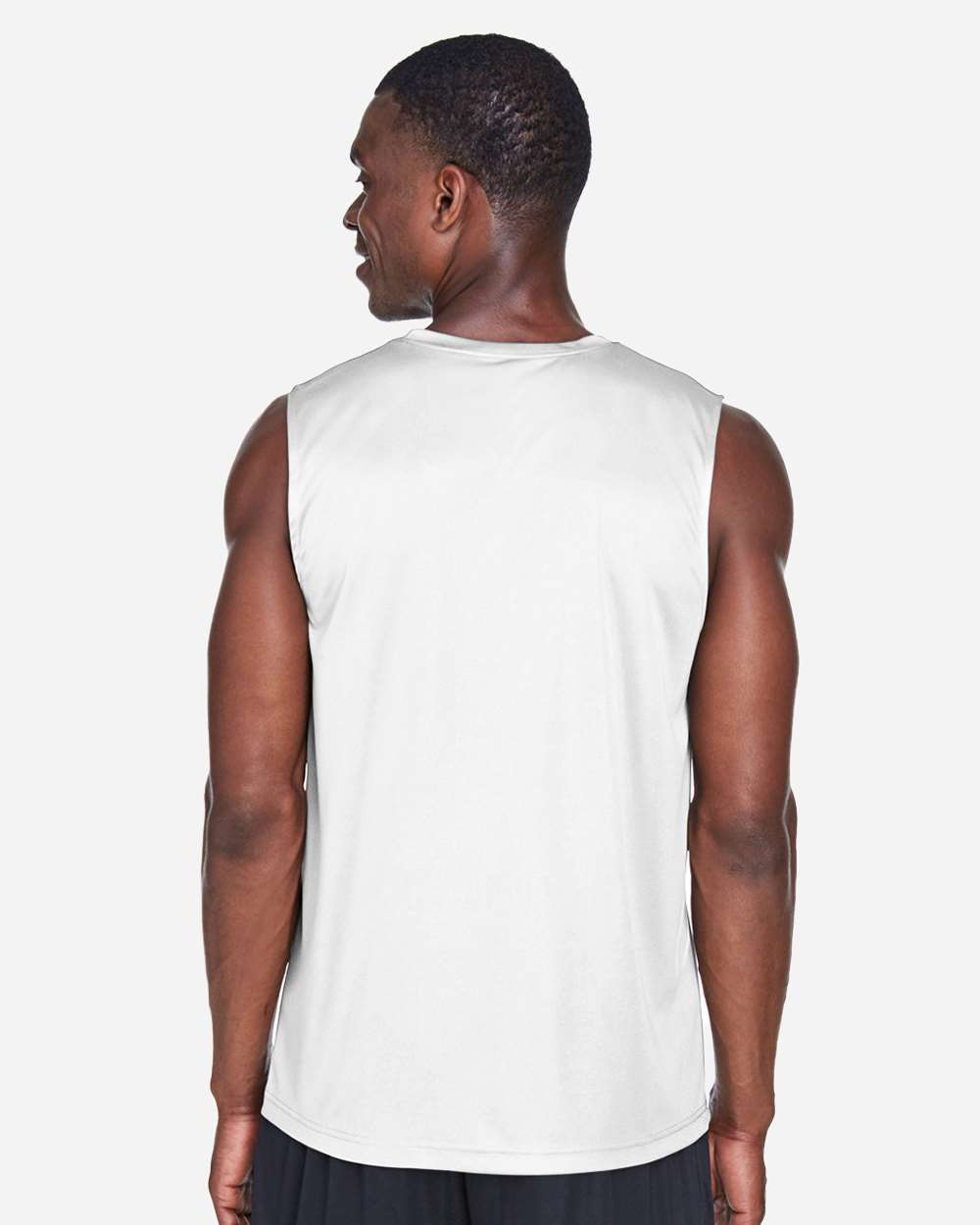 Men's Zone Performance Muscle T-Shirt - OnModelBack - B676D9002 - White
