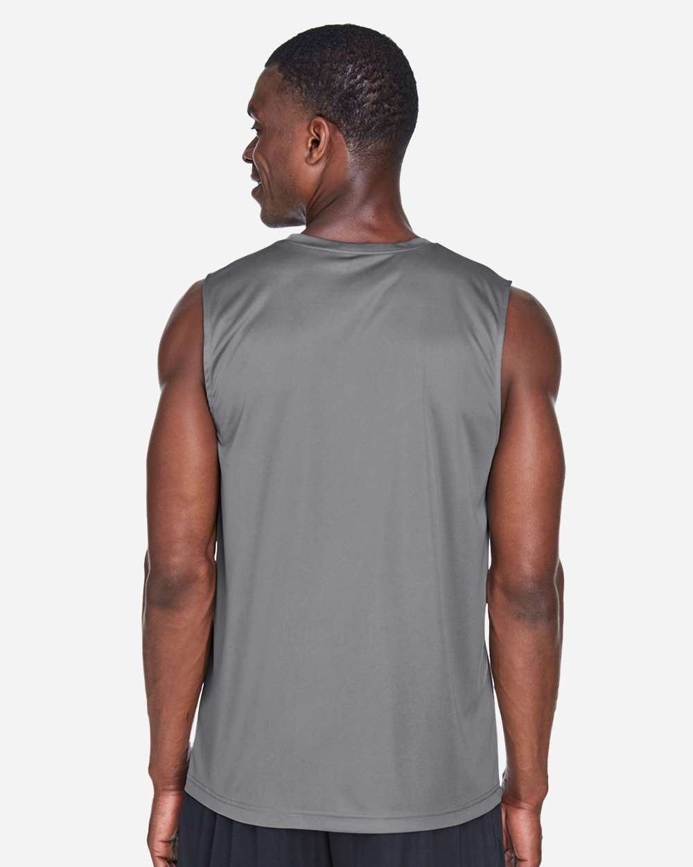 Men's Zone Performance Muscle T-Shirt - OnModelBack - B676D9132 - Sport Graphite