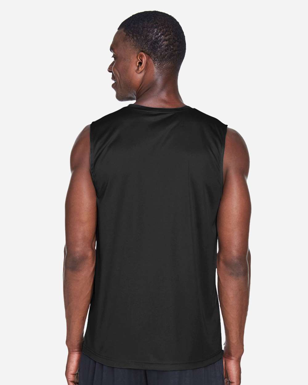 Men's Zone Performance Muscle T-Shirt - OnModelBack - B676D9502 - Black