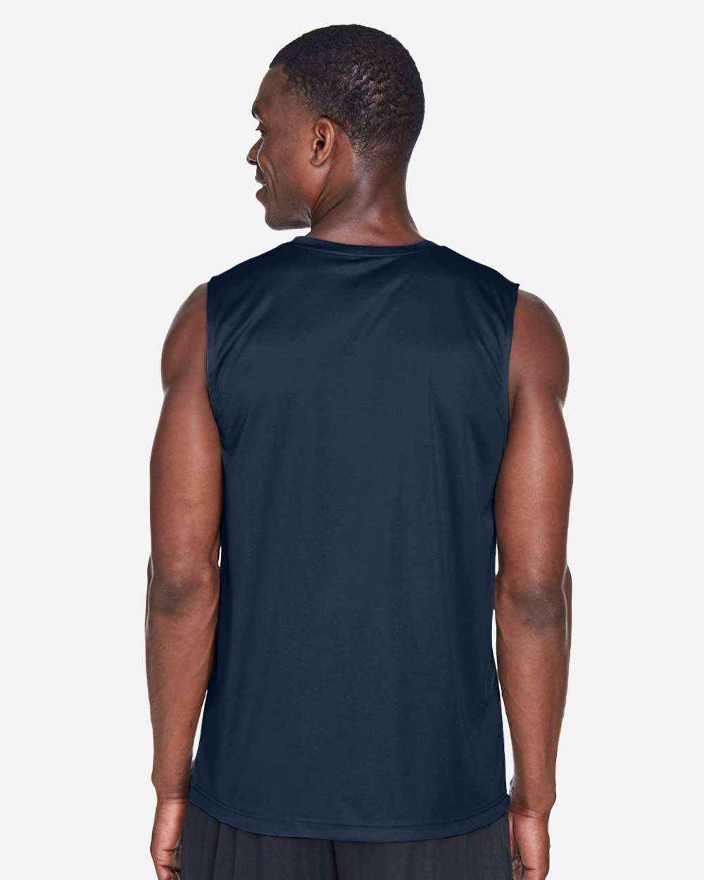 Men's Zone Performance Muscle T-Shirt - OnModelBack - B676D9652 - Sport Dark Navy