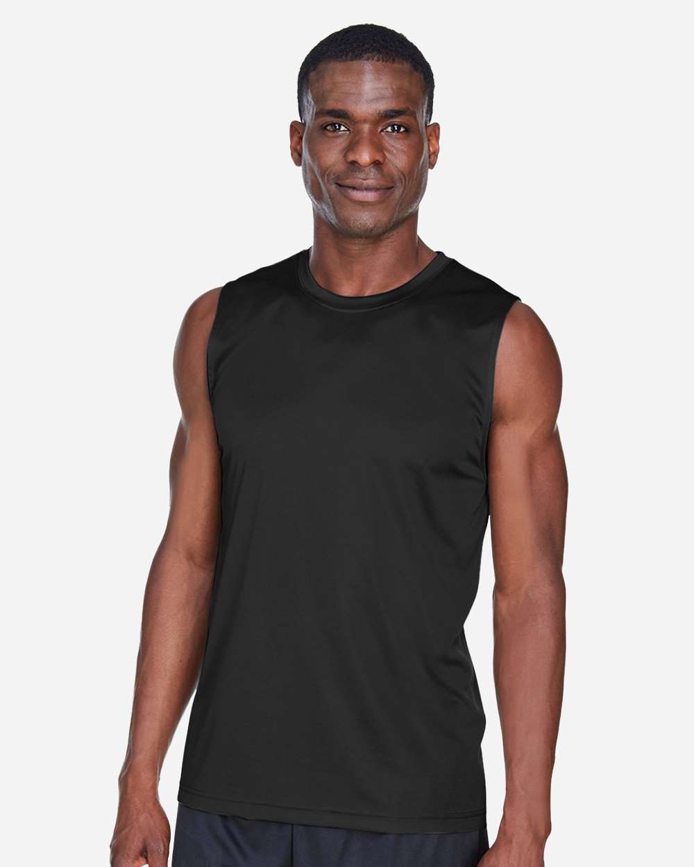 Men's Zone Performance Muscle T-Shirt - OnModelFront - B676D9502 - Black