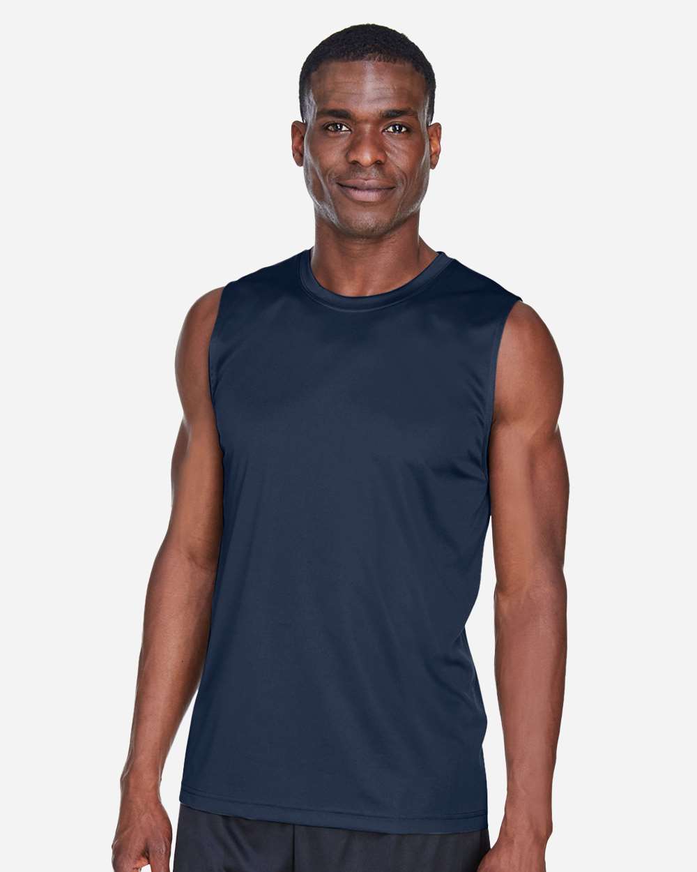 Men's Zone Performance Muscle T-Shirt - OnModelFront - B676D9652 - Sport Dark Navy
