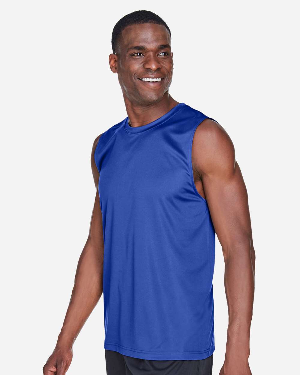 Men's Zone Performance Muscle T-Shirt - OnModelSide - B676D9752 - Sport Royal