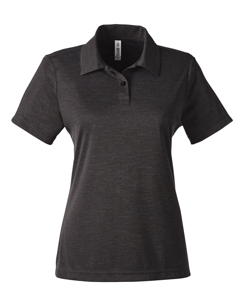 Women's Zone Sonic Heather Performance Polo - Front - B718D9502 - Black Heather
