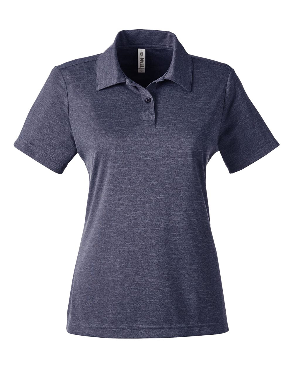 Women's Zone Sonic Heather Performance Polo - Front - B718D9652 - Sport Dark Navy Heather