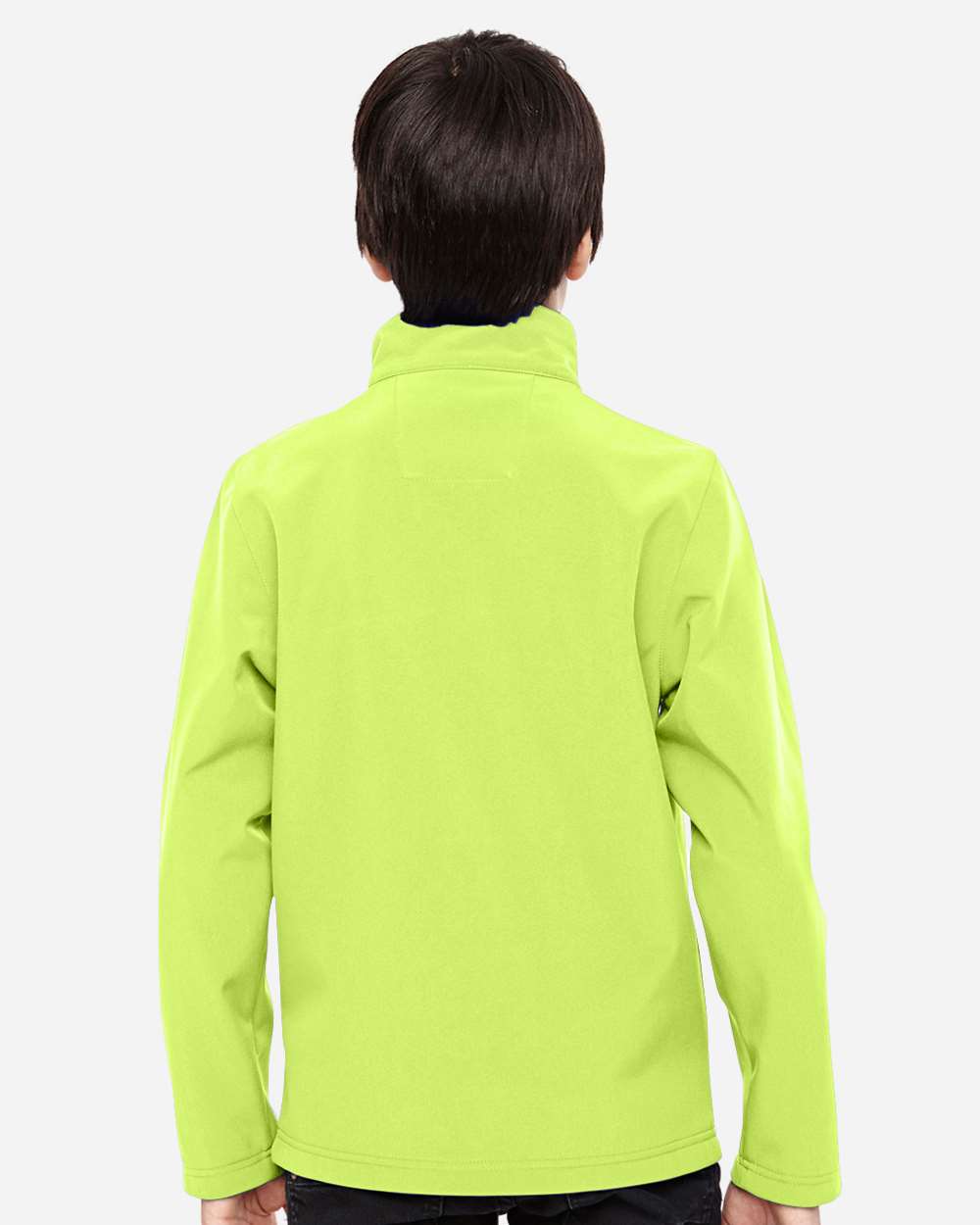 Youth Leader Soft Shell Jacket - OnModelBack - B744D9173 - Safety Yellow