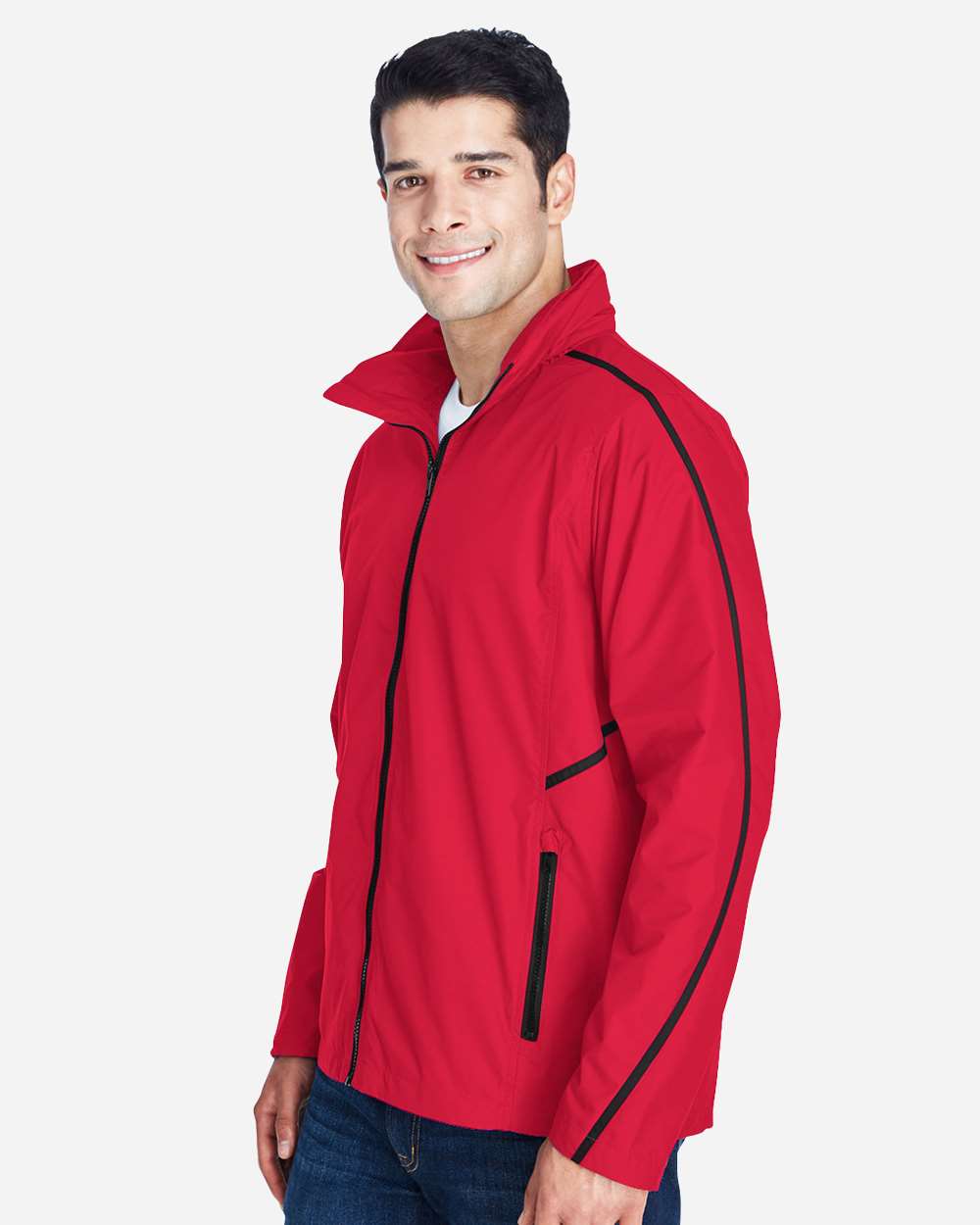 Unisex Conquest Jacket with Mesh Lining - OnModelSide - B726D9702 - Sport Red