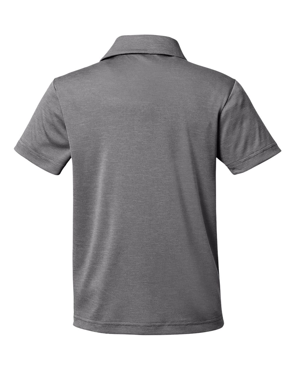Youth Zone Sonic Heather Performance Polo - Back - B719D9023 - Dark Grey Heather