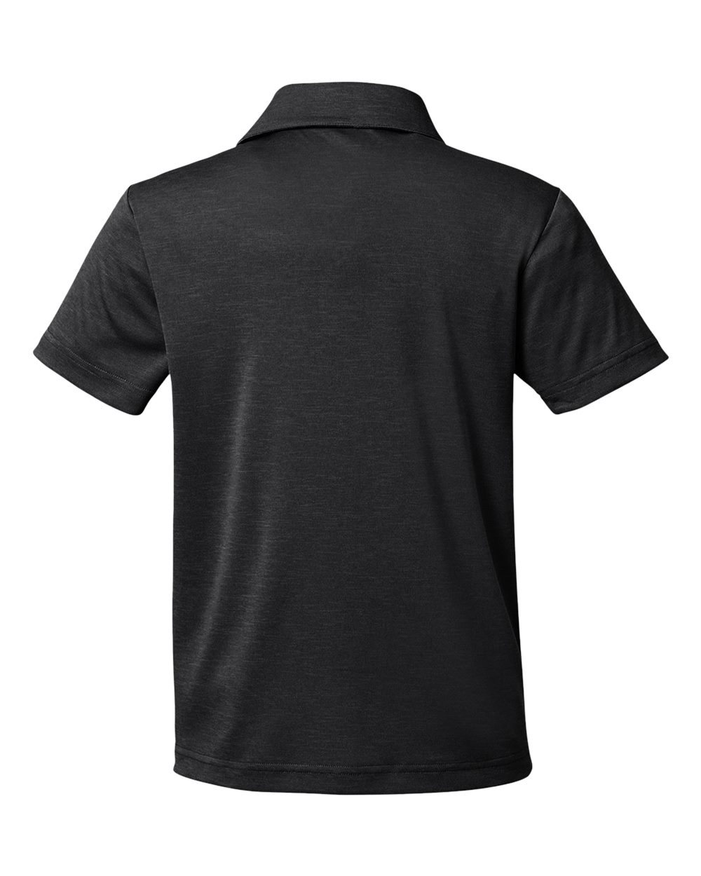 Youth Zone Sonic Heather Performance Polo - Back - B719D9503 - Black Heather